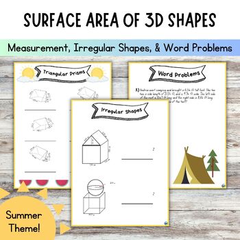 Preview of Summer Measurement | Surface Area | End of the Year | Summer School
