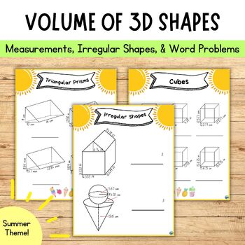 Preview of Summer | Measurement | Volumes of 3D Shapes | End of the Year | Summer School