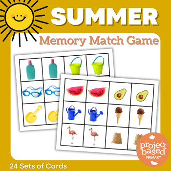 Preview of Summer Memory Match Game