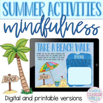 Preview of Summer Mindfulness Activities, Digital & Printable Version