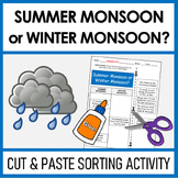 Summer Monsoon or Winter Monsoon | Cut and Paste Sorting Activity