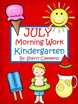 Preview of Summer Review Packet | Morning Work | Printables | Beginning Sounds | Counting