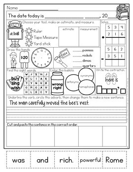 summer morning work 2nd grade pdf digital ready by searching for silver