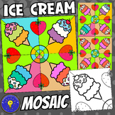 Summer Mosaic Art Project | Collaborative Coloring Page - 