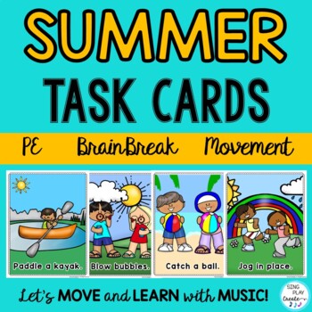 Summer Movement Activity Bundle: Brain Breaks, Exercise, Song, Scarves