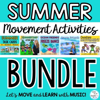 Preview of Summer Movement Activity Bundle: Brain Breaks, Exercise, Song, Scarves