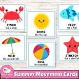 Summer Movement Cards | Action Flashcards Brain Break Tran