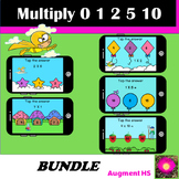 Summer Multiplication 0 1 2 5 10 Boom Cards™ BUNDLE