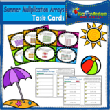 Summer Multiplication Arrays Task Cards With Response Shee