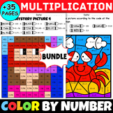 Summer Multiplication Coloring Pages Color By Number Code 