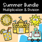 Summer Multiplication & Division Math Craft Bundle
