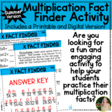 Summer Multiplication Fact Finders