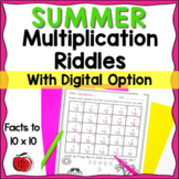 Summer Multiplication Riddles and Sort - Digital Option