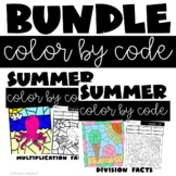 Summer Multiplication and Division Color by Number