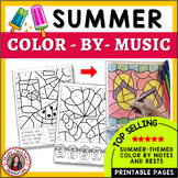 Music Coloring Pages - Color by Music Code Notes and Rests
