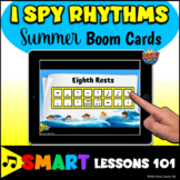 Summer Music I SPY RHYTHM SYMBOL BOOM CARDS™ Music Rhythm 