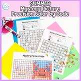 Summer Mystery Picture Color By code: No Prep Fine Motor P