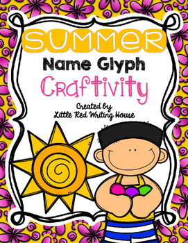 Preview of Summer Name Glyph Craftivity