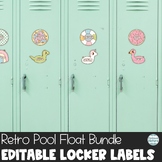 Summer Name Tags - Editable Locker Labels or Cubby Tags - 