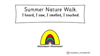 Preview of Summer Nature / Senses Walk record sheet