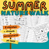Summer Nature Walk Scavenger Hunt / Outdoor Learning