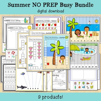 Preview of Summer No Prep Activity Busy Bundle