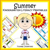 Summer No Prep Literacy Worksheets Kindergarten | Grammar 