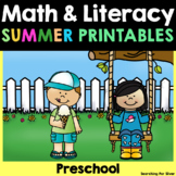 Summer Math & Literacy Printables {Preschool}