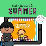 Summer No Print Preschool Language Unit