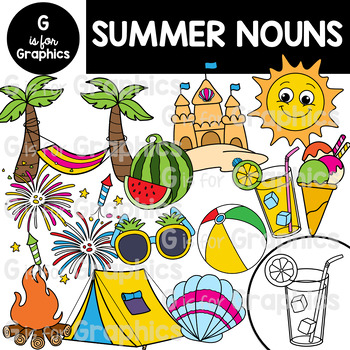Preview of Summer Nouns Clipart