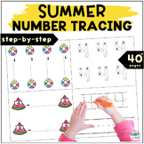 Summer Number 1 to 20 Tracing Worksheets for Number Format