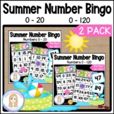 Summer Number Bingo 0 - 120 2 Pack l Number Recognition 0 to 120
