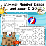 Summer Number Sense and Counting Worksheets (Distance Lear
