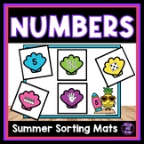 Summer Number Sorting Mats | Numbers 1 to 10 Activity Numb