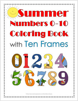 Download Summer Math Ten Frames Printables Coloring Book 0 10 Distance Learning Packet