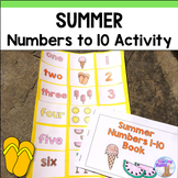 Summer Numbers 1-10 Math & Literacy Activity