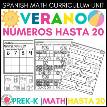 Preview of Summer Numbers to 20 Verano Números hasta 20 Recta numérica