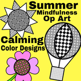 Summer OP Art Mindfulness Coloring Meditation Art Activity