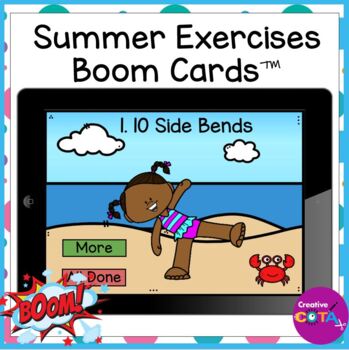 Preview of Occupational Therapy Summer Digital Activity Gross Motor Brain Break Boom Cards™