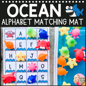 Preview of Summer/Ocean Animal Letter Match - Preschool, Pre-K