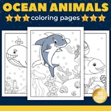 Summer Ocean Animals Coloring Pages Sheets - Fun End Of Th