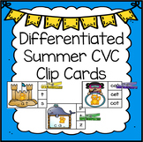 Summer Ocean CVC Word Clip Cards