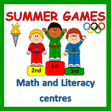 Summer Games Math and Literacy centers