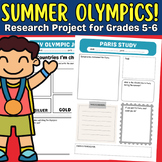 Summer Olympic Research Project for 4-6 Grade! | Booklet for Kids