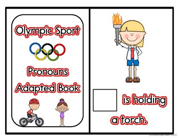 Preview of Summer Olympic Sport Pronoun Adapted Book: He & She