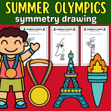 Summer Olympic Symmetry Drawing" for Grades 1-4