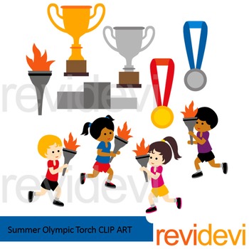 Preview of Summer sport game Torch Clip art