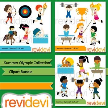 Preview of Summer Sport Game Competition clipart bundle (3 packs)