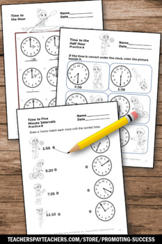 telling time distance learning packet math printable