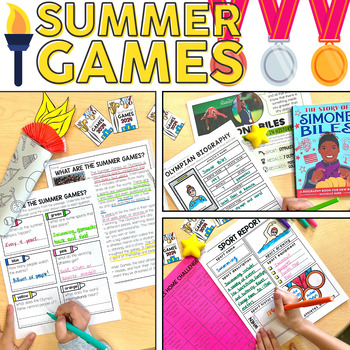 Preview of Summer Olympics 2024 Paris - Research, Math, Games, Coloring, Craft, Word Search